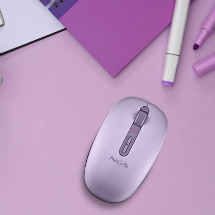 NGS FOG DUAL PURPLE mouse Universale Ambidestro RF senza fili + Bluetooth 1600 DPI
