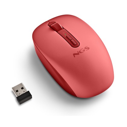 NGS FOG DUAL RED mouse Universale Ambidestro RF senza fili + Bluetooth 1600 DPI