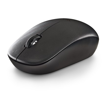 Ngs Mouse Wireless 2.4 Ghz,Con Rotella, Silenzioso, Usb Nano, Nero