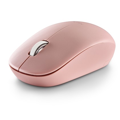 Ngs Mouse Wireless 2.4 Ghz,Con Rotella, Silenzioso, Usb Nano, Rosa