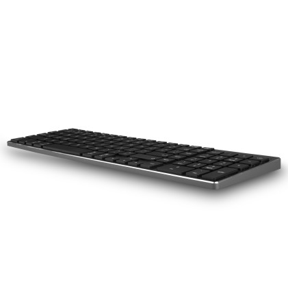 NGS FORTUNE-BT, QWERTY, PT tastiera Universale Bluetooth layout Portoghese Nero, Argento