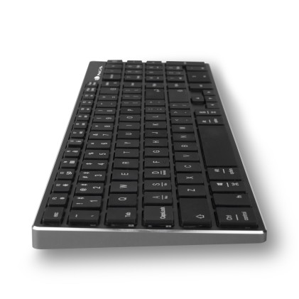 NGS FORTUNE-BT, QWERTY, PT tastiera Universale Bluetooth layout Portoghese Nero, Argento