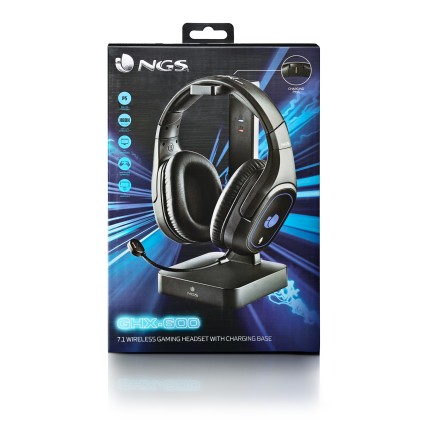 NGS GHX-600 Auricolare Con cavo e senza cavo A Padiglione Giocare Micro-USB Nero