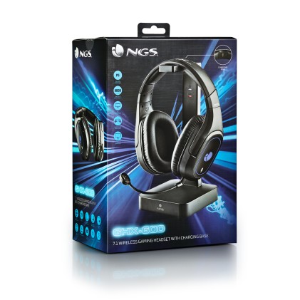 NGS GHX-600 Auricolare Con cavo e senza cavo A Padiglione Giocare Micro-USB Nero