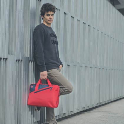 Borsa Per Notebook Da 15.6" Con Tasche Esterne - Rosso