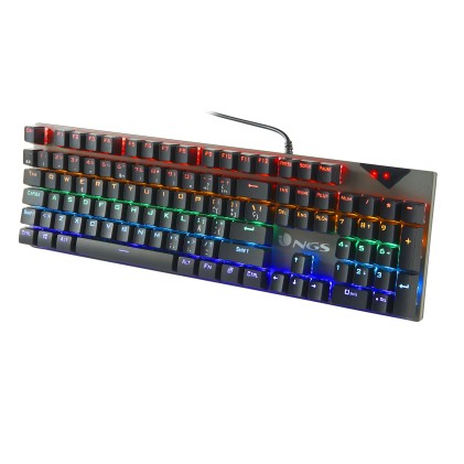 Ngs Tastiera Gaming Rgb N-Key Roll, 5 Macro Programmabile, 13 Tasti, Layout Ita, Cavo 1,8M