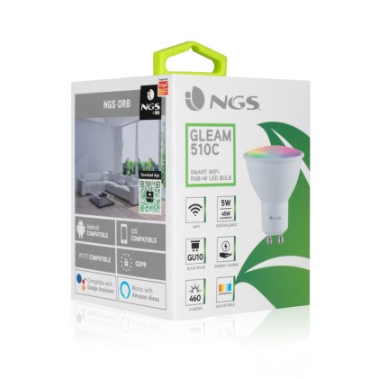 NGS GLEAM 510C Lampadina intelligente 5 W Bianco Wi-Fi