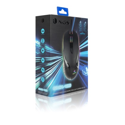 NGS GMX-125 mouse Ambidestro USB tipo A Ottico 7200 DPI