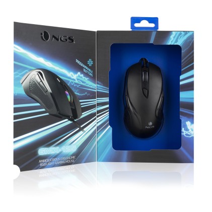 NGS GMX-125 mouse Ambidestro USB tipo A Ottico 7200 DPI