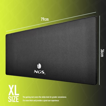 NGS GPX-605 Tappetino per mouse per gioco da computer Nero