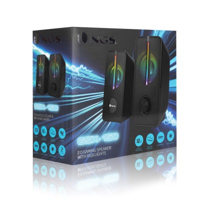 Ngs Altoparlanti Speaker Set 12W, Illuminazione Rgb