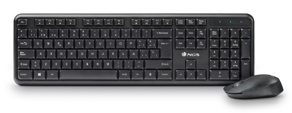 NGS HARMONY KIT (QUERTY, ES) tastiera Mouse incluso Universale RF Wireless QWERTY Spagnolo Nero