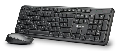 NGS HARMONY KIT (QUERTY, ES) tastiera Mouse incluso Universale RF Wireless QWERTY Spagnolo Nero