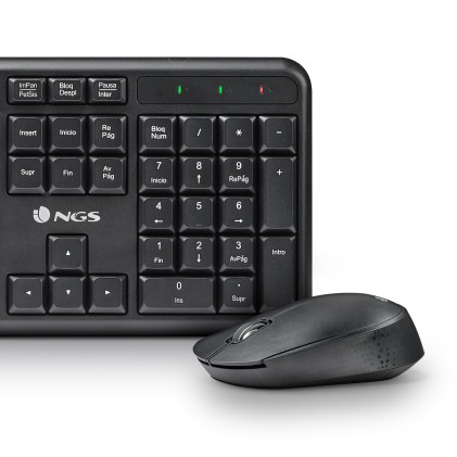 NGS HARMONY KIT (QUERTY, ES) tastiera Mouse incluso Universale RF Wireless QWERTY Spagnolo Nero