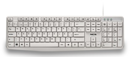 NGS HERITAGE tastiera Universale USB QWERTY Spagnolo Bianco