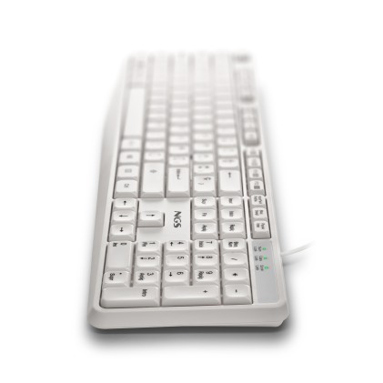 NGS HERITAGE tastiera Universale USB QWERTY Spagnolo Bianco