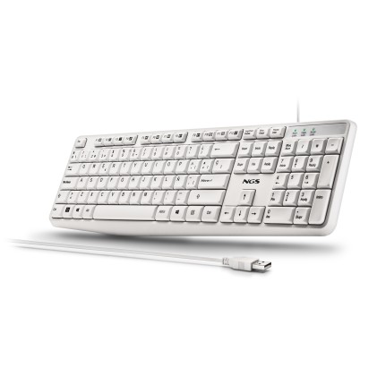 NGS HERITAGE tastiera Universale USB QWERTY Spagnolo Bianco