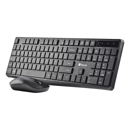NGS HYPE KIT, QWERTY, PT tastiera Mouse incluso Bluetooth Portoghese Nero