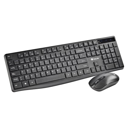 NGS HYPE KIT, QWERTY, PT tastiera Mouse incluso Bluetooth Portoghese Nero