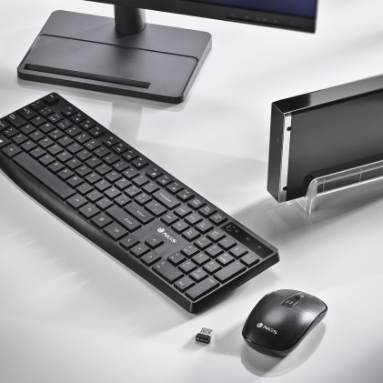 NGS HYPE KIT, QWERTY, PT tastiera Mouse incluso Bluetooth Portoghese Nero