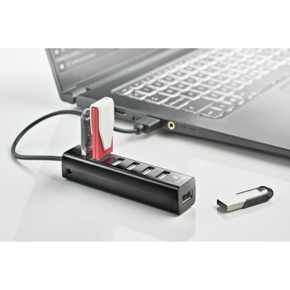 Ngs Hub Usb 2.0 7 Porte Con Adattatore Di Alimentazione