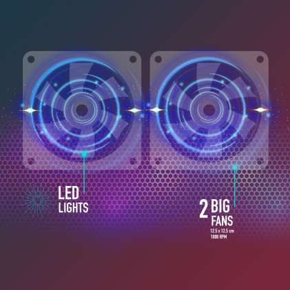 NGS Jetstand base di raffreddamento per notebook 39,6 cm (15.6") 1000 Giri/min Nero