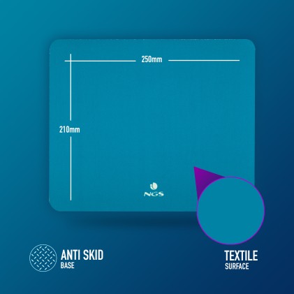 NGS MOUSE-1081 tappetino per mouse Tappetino per mouse per gioco da computer Blu
