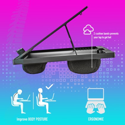 NGS LAPNEST base di raffreddamento per notebook 39,6 cm (15.6") Nero