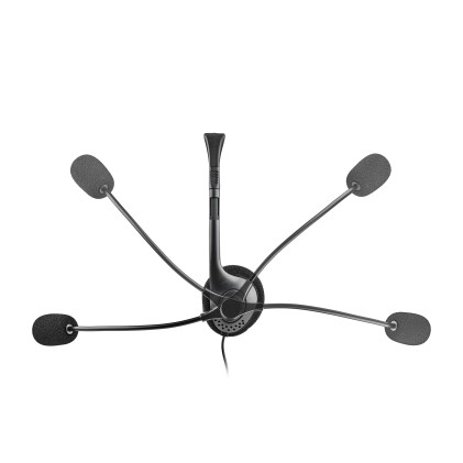 NGS MS103 MAX Auricolare Cablato A Padiglione Musica e Chiamate Nero