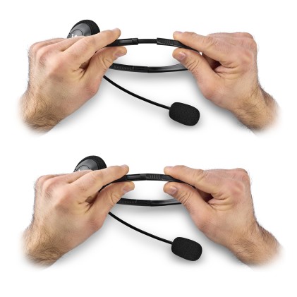 NGS MS103 MAX Auricolare Cablato A Padiglione Musica e Chiamate Nero