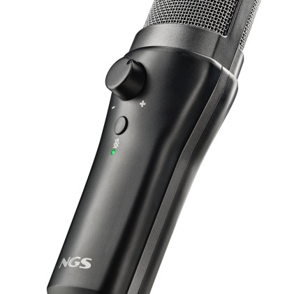 Ngs Ms120 Usb: Microfono Usb Con Supporto Per Treppiede. Ideale Per Pc O Laptop. Suono Chiaro. Regol