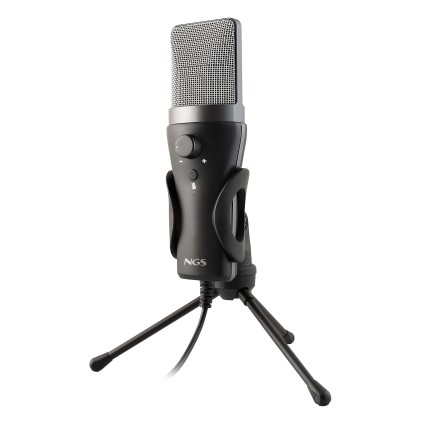 Ngs Ms120 Usb: Microfono Usb Con Supporto Per Treppiede. Ideale Per Pc O Laptop. Suono Chiaro. Regol