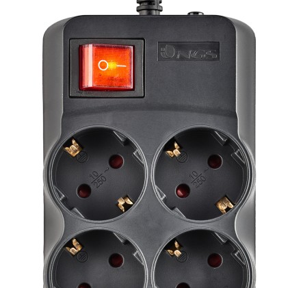 NGS SURGE POLE 800 Nero 8 presa(e) AC 250 V 1,5 m