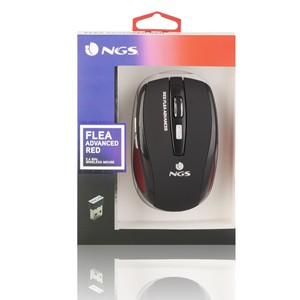 Ngs Mouse Wireless Con Nano Ricevitore Usb 800-1600Dpi 2 Tasti + Rotella Colore Nero Bianco