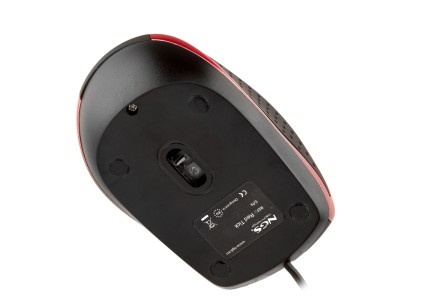 Ngs Mouse Ottico Usb 800-1600Dpi 6 Tasti + Rotella Rivestimento In Gomma Colore Nero Rosso