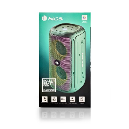 NGS ROLLER BEAST Altoparlante portatile stereo Verde 32 W