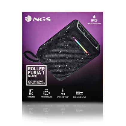 NGS ROLLER FURIA 1 Altoparlante portatile stereo Nero 7 W
