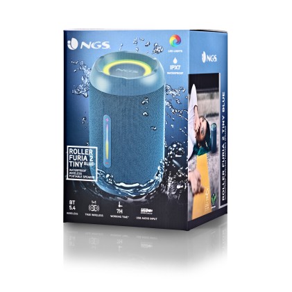 NGS ROLLER FURIA 2 TINY Altoparlante portatile stereo Blu 10 W