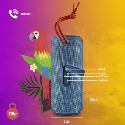 NGS Roller Nitro 2 Altoparlante portatile stereo Blu 20 W