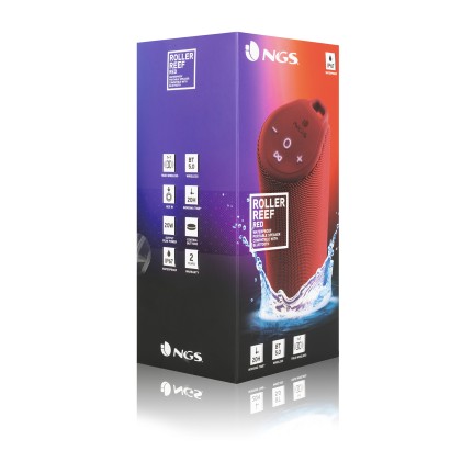 NGS ROLLER REEF Altoparlante portatile stereo Rosso 10 W