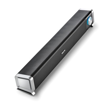 Soundbar Bluetooth NGS SB500-BT da 20 W - Alimentazione tramite USB - Ingresso jack e microfono - Uscita cuffie - Controllo del volume integrato - Design compatto - Nero