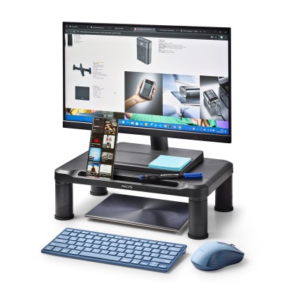 Ngs Monitor Stand, Altezza Regolabile, Max 20Kg
