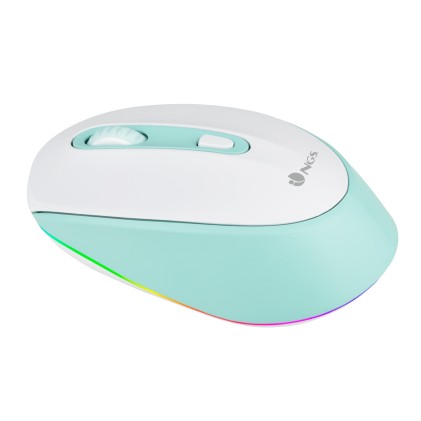 NGS SMOG MINT-RB mouse Ambidestro Wireless a RF + Bluetooth Ottico 2400 DPI