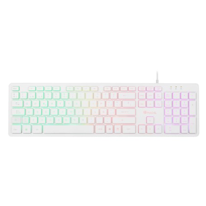 Ngs Kit Tastiera + Mouse Wired Usb, Retroilluminazione Rgb, 1600Dpi, Bianco