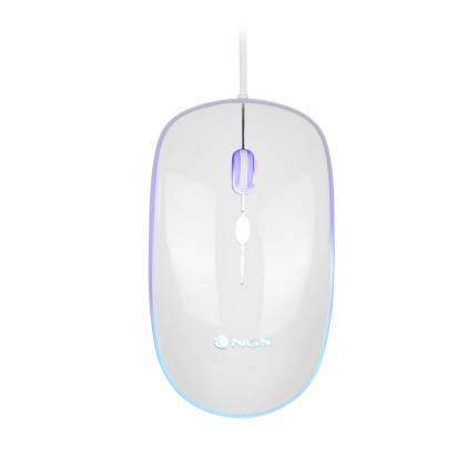 Ngs Kit Tastiera + Mouse Wired Usb, Retroilluminazione Rgb, 1600Dpi, Bianco