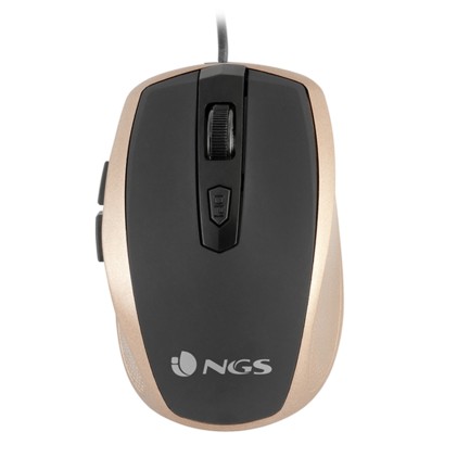 NGS Tick Gold mouse Mano destra USB tipo A Ottico 1600 DPI