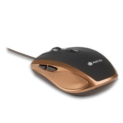 NGS Tick Gold mouse Mano destra USB tipo A Ottico 1600 DPI