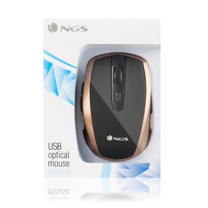 NGS Tick Gold mouse Mano destra USB tipo A Ottico 1600 DPI