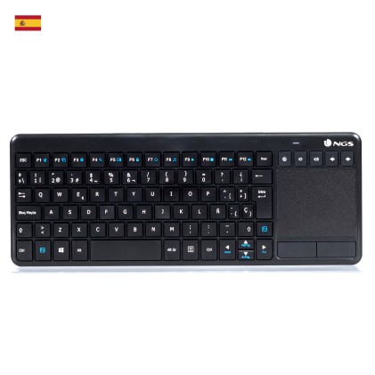 NGS TV Warrior, QWERTY, ES tastiera RF Wireless Spagnolo Nero