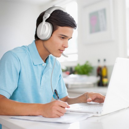 NGS VOX805 USB-C WHITE Auricolare Cablato A Padiglione Musica e Chiamate USB tipo-C Bianco